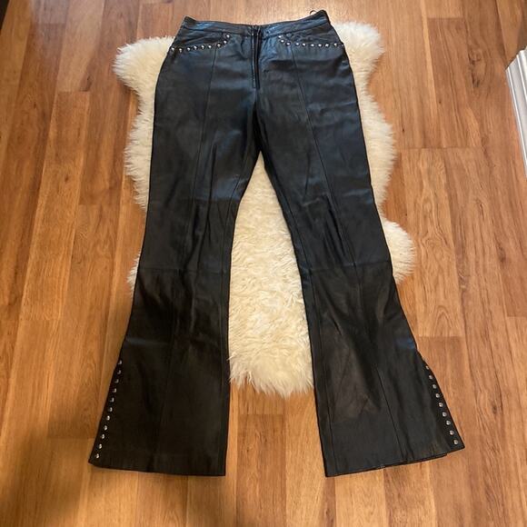 Maxima Wilson’s Leather Studded Leather Jacket & Bootcut Pants EUC Sz 10/M - Picture 11 of 16